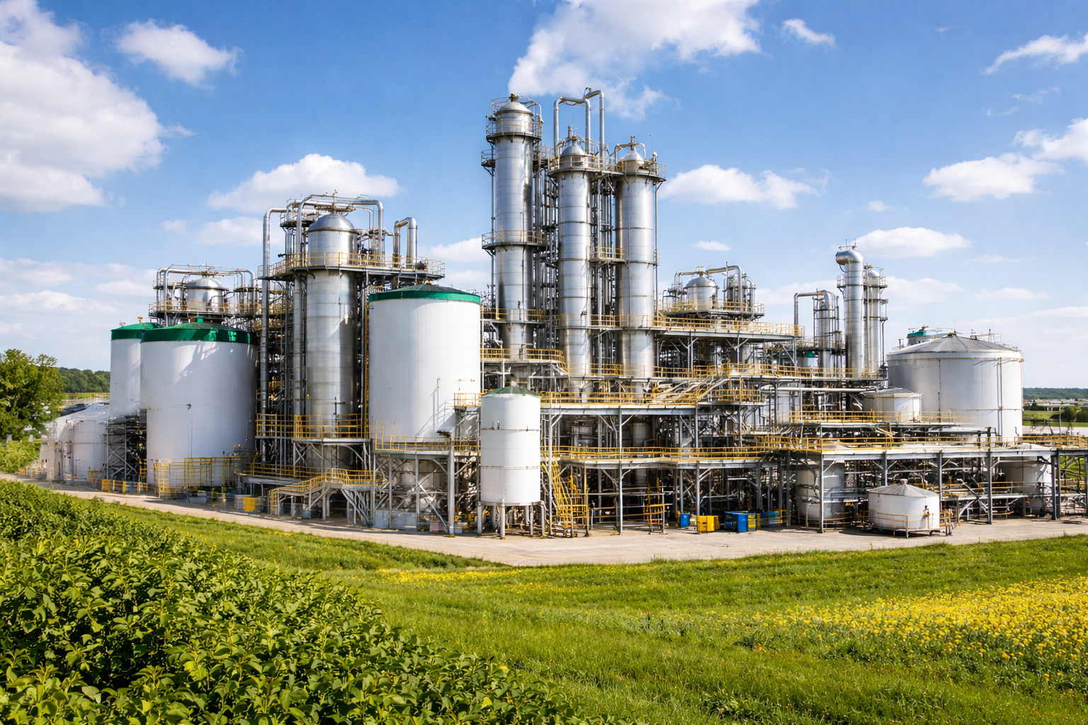 Biodiesel plant infrastructure